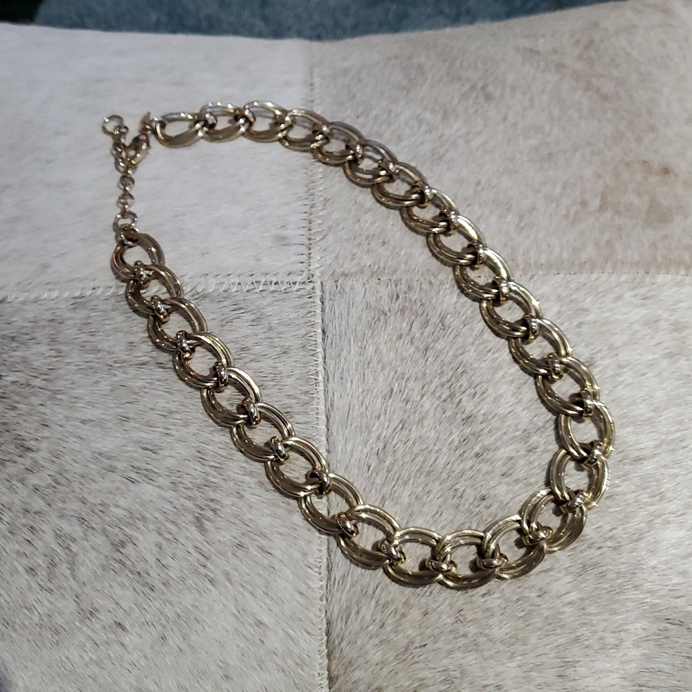 BR Elegant Gold Tone Chain Necklace Statement Mobwife Clubwear Classy Rizz